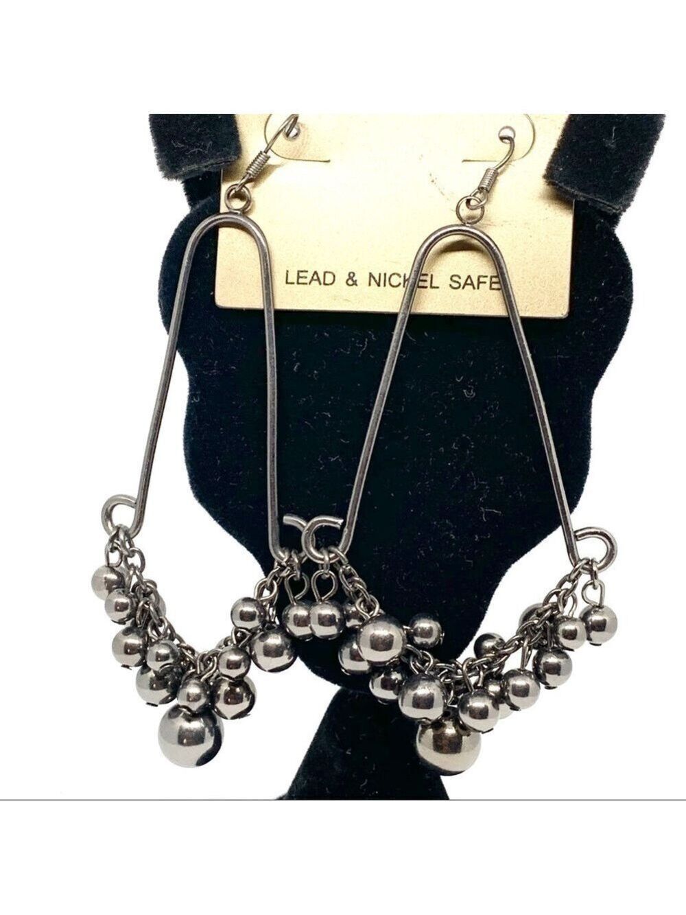 NEW-HEMATITE Color BeadsCharms Chandelier Earrings